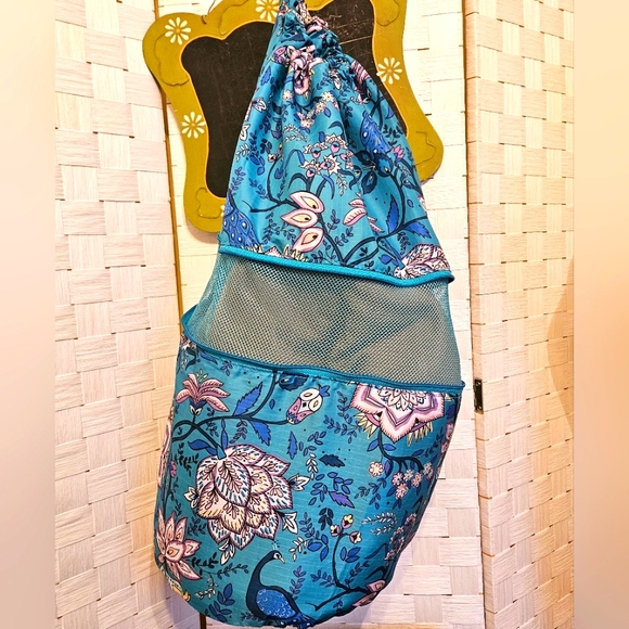 Vera Bradley peacock garden large expandable back sack duffle - Picture 4 of 6